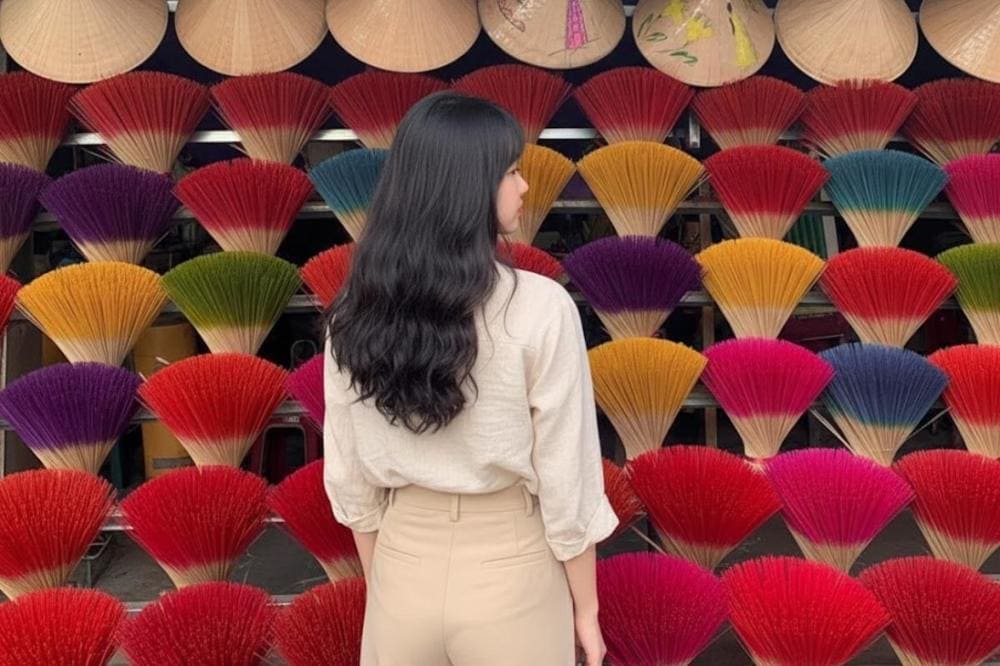 Chiếc sơ mi và quần dài cùng tone màu trung tính rất hợp cho outfit mùa xuân